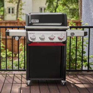 Barbecue a gas Weber Spirit E-435 con Sear Zone e bruciatore laterale – 4 bruciatori in acciaio inox