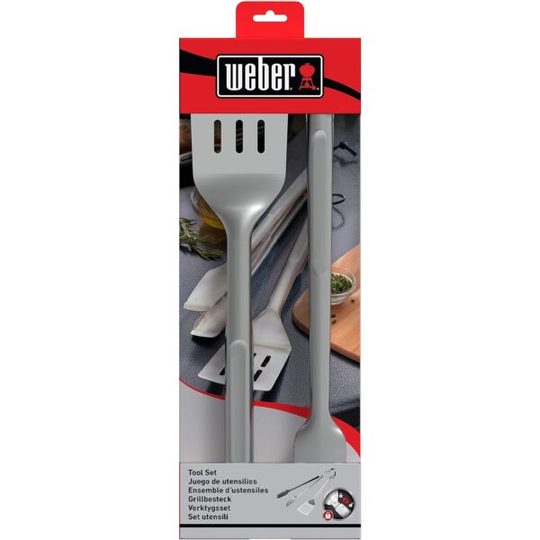 Kit Utensili Barbecue Weber – Pinza e Paletta in Acciaio Inox