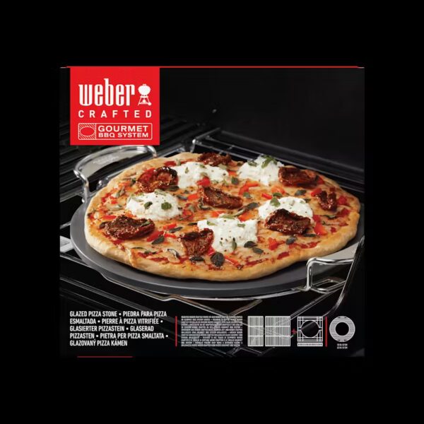 Pietra per pizza Weber Crafted smaltata con telaio – per barbecue a gas Weber